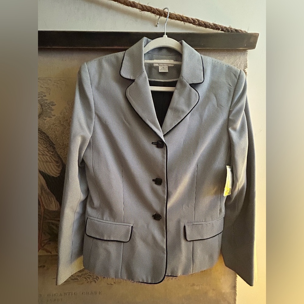 * New Worthington Houndstooth Blazer Lady Suit Jacket SZ 10 *